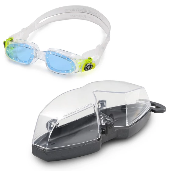 Aqua Sphere Okulary do pływania dla dzieci Moby Kid Blue clear/green z etui