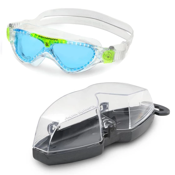 Aqua Sphere Okulary do Pływania dla Dzieci Vista JR Blue clear/green z etui