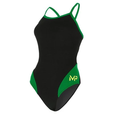 MP Strój Pływacki Damski Team SPLICE MB black/green rozmiar DE 34