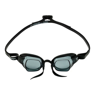 Phelps Okulary pływackie CHRONOS Dark black/black