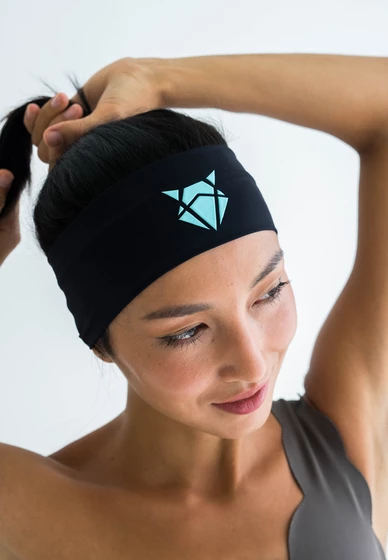 Incylence Opaska Headband V1 Narrow black mint